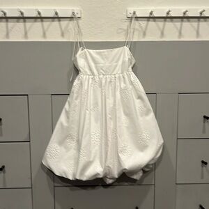 Zara White Cotton Bubble Dress Size M